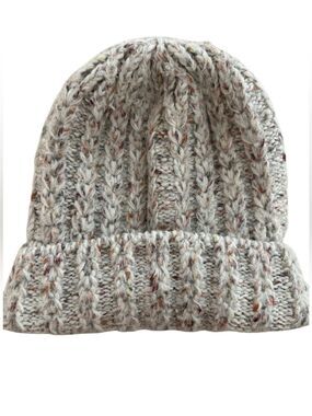 Quagga  Beanie  One Size Beige Crochet Knit Acrylic